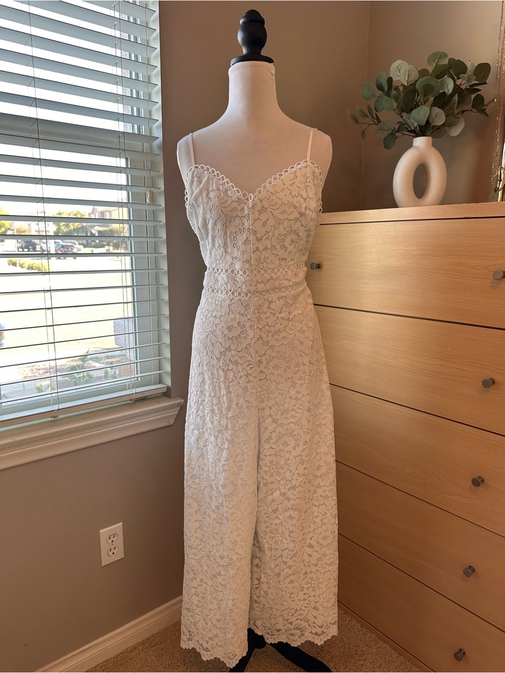 Express White Lace Jumpsuit Romper